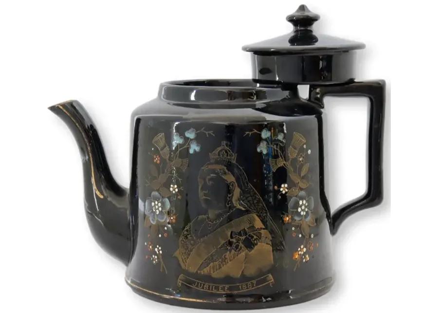 Queen Victoria commemorative teapot - Black