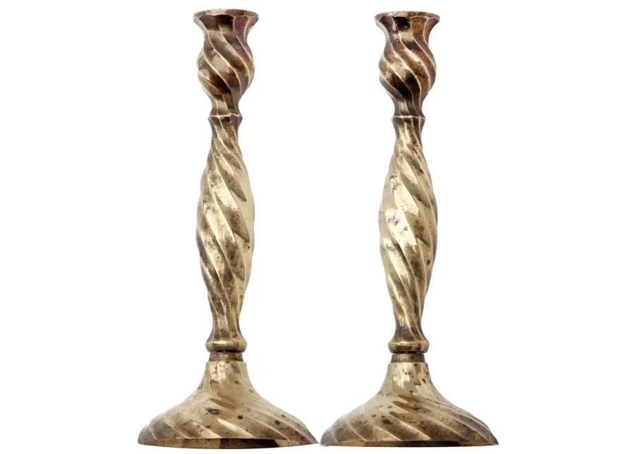 Twisted Candlesticks Pair