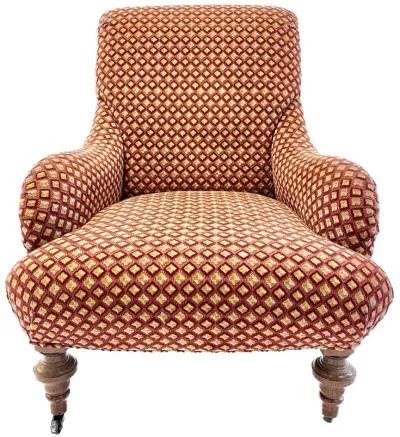 Diamond Velvet Upholstered Club Chair