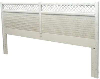 Henry Link White Wicker King Headboard