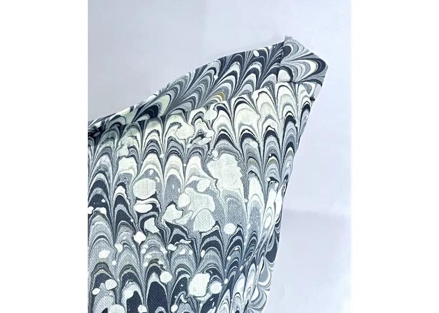 Large Marbleized Pattern Pillow