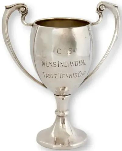 English Silver-Plate Table Tennis Trophy