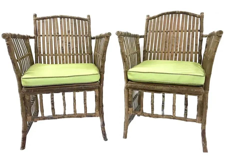 Vintage Bamboo Armchairs - PR