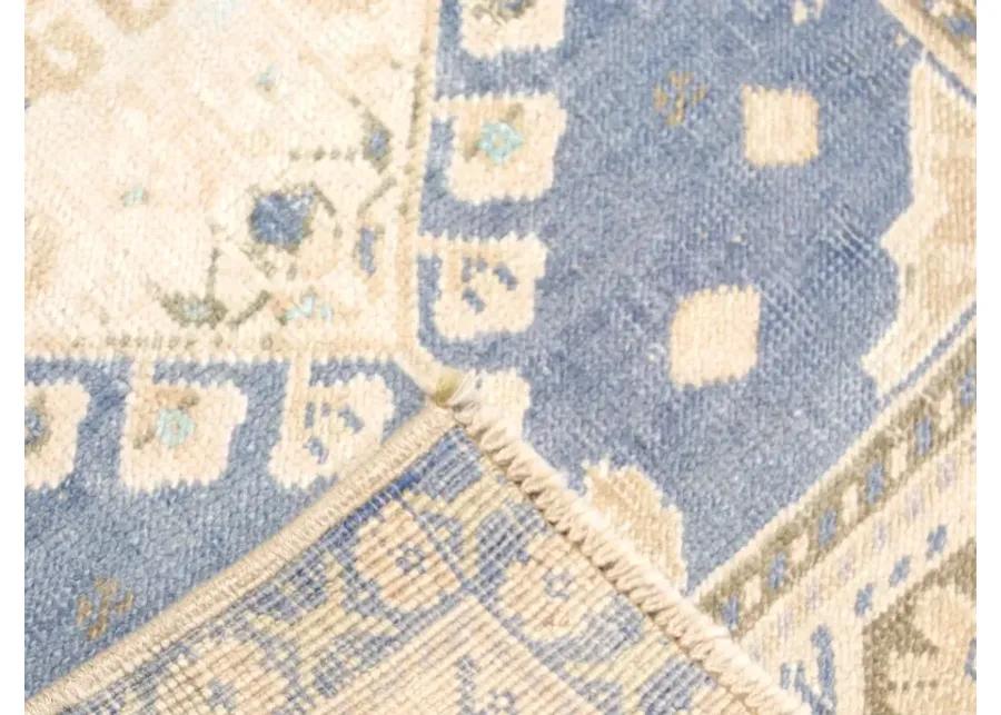 1960s Turkish Oushak Yastic -1'8"x3'6" - blue