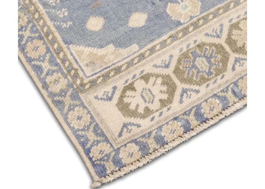 1960s Turkish Oushak Yastic -1'8"x3'6" - blue