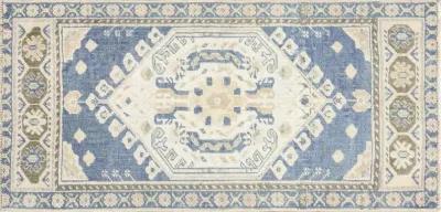 1960s Turkish Oushak Yastic -1'8"x3'6" - blue