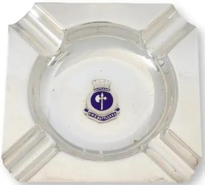 1980s HMS Battleaxe Dining Room Ashtray - Silver