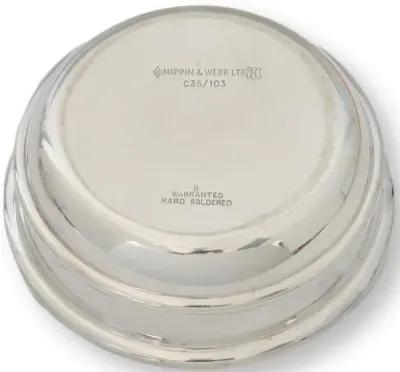 Midcentury Orient Line Coaster / Dish - Silver