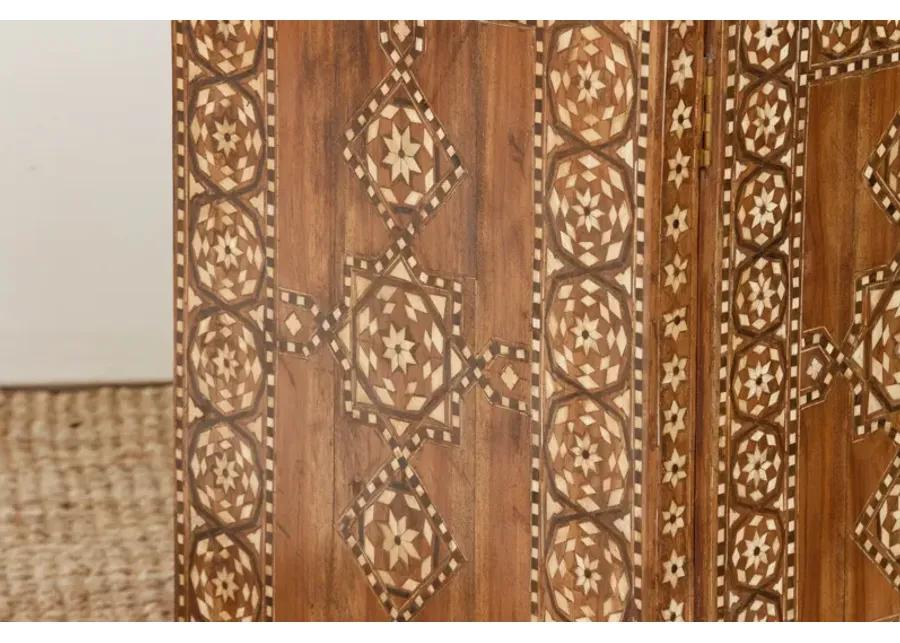 Long Moorish Marquetry Inlay Credenza