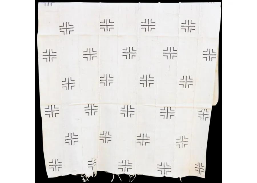 Tribal Motif White & Black Mudcloth