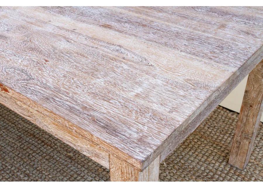 Whitewash Rustic Parson 7’ Dining Table