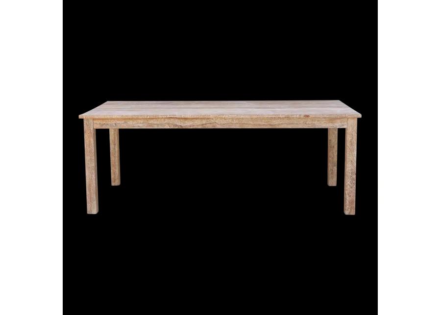 Whitewash Rustic Parson 7’ Dining Table