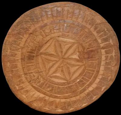 Rustic Carved Light Brown Plate - Handcrafted