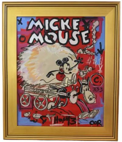 Mickey Mouse Fun Illustration Painting - Red