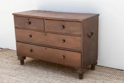 Antique Colonial Campaign Dresser