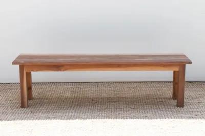 Reclaimed Teak Colonial Bench - Handcrafted - Brown