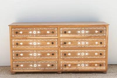 Mother of Pearl Inlay Damascus Dresser - Handcrafted