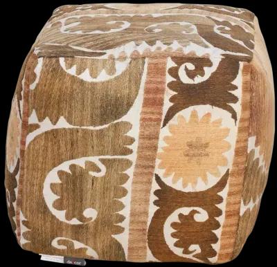 Karkara Antique Suzani Cube Ottoman