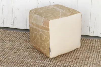 Jeti Antique Suzani Cube Ottoman