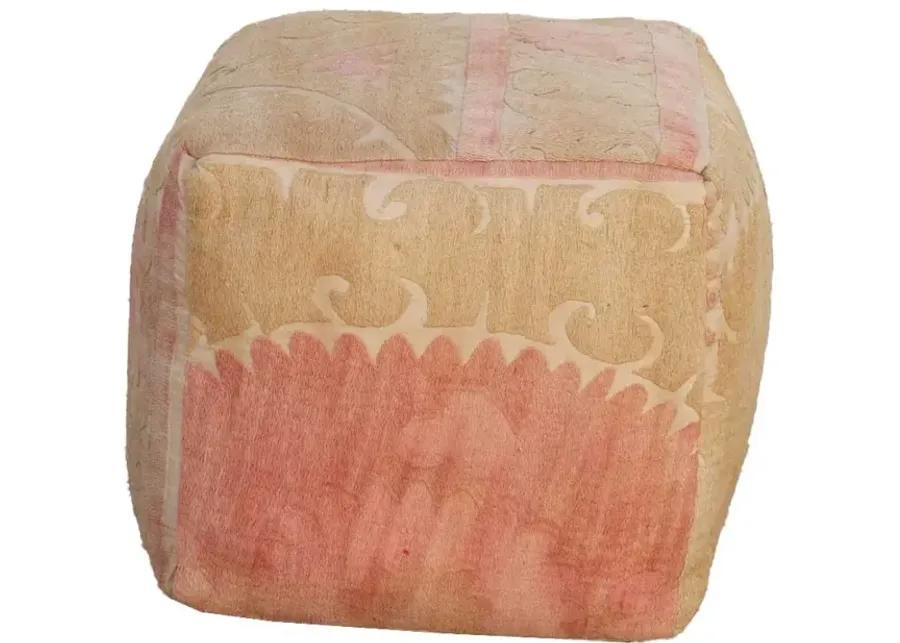 Chaek Antique Suzani Cube Ottoman