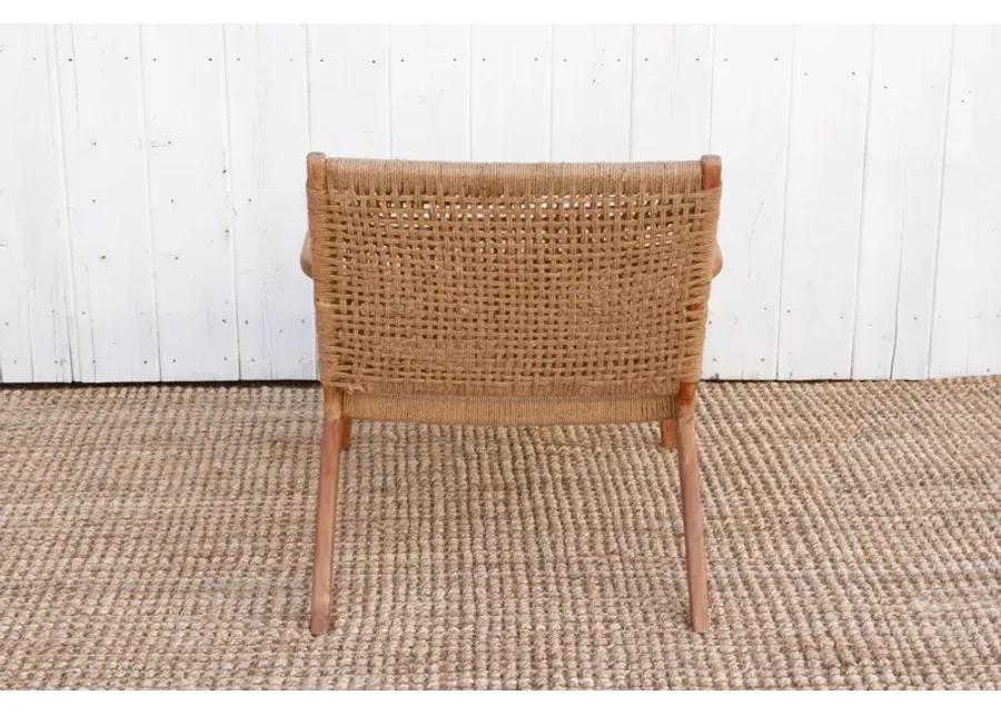 Pair of Mid-Century Style Jute Armchairs - Comfortable, Sturdy, Durable