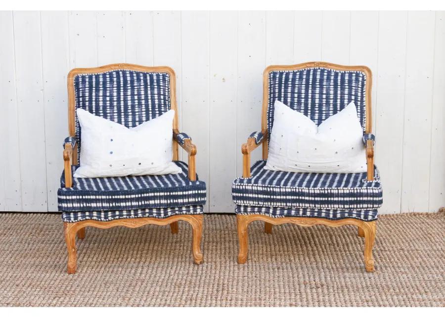 Pair of Fine French Indigo Chairs