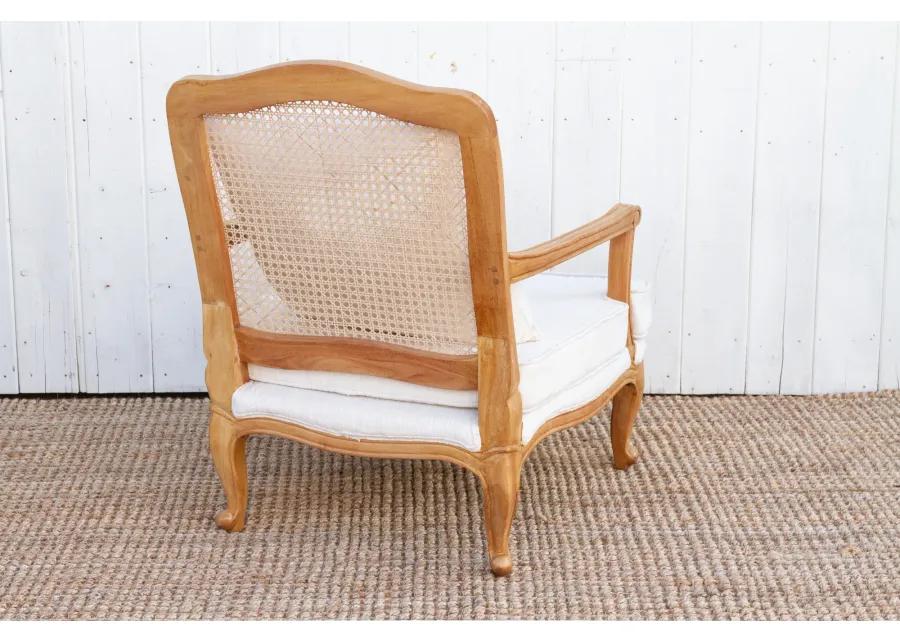 Bleached Wood French Country Armchair - Comfortable, Sturdy, Durable