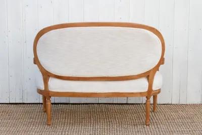 Lovely Bleached Wood French Sofa Bench