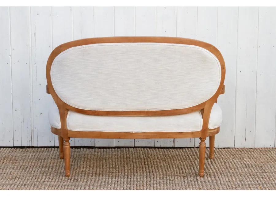 Lovely Bleached Wood French Sofa Bench