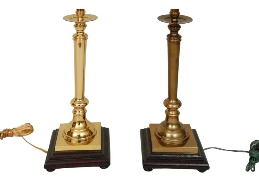 Ethan Allen Table Lamps - a Pair - gold