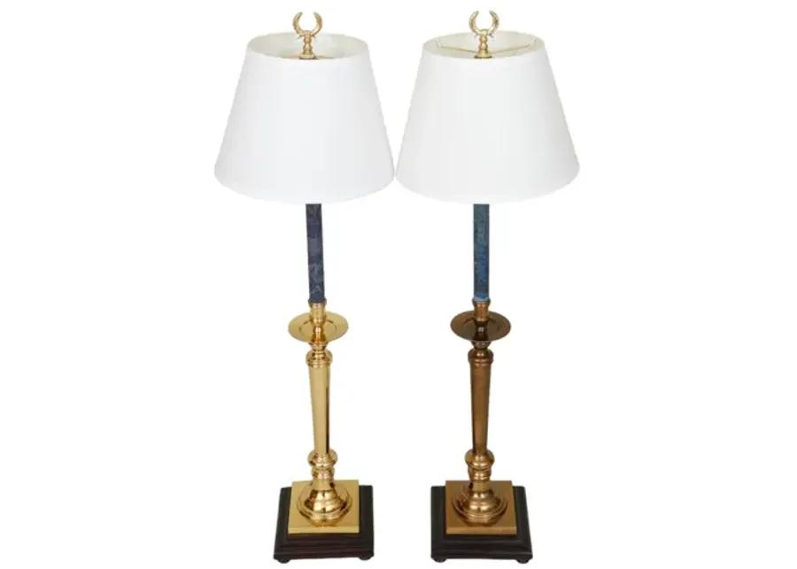 Ethan Allen Table Lamps - a Pair - gold