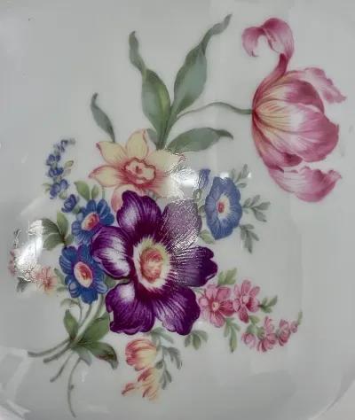 Portuguese Porcelain Floral Cachepot