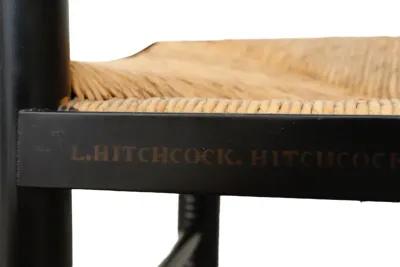 Hitchcock Rush Seat Chairs - a Pairs - Black