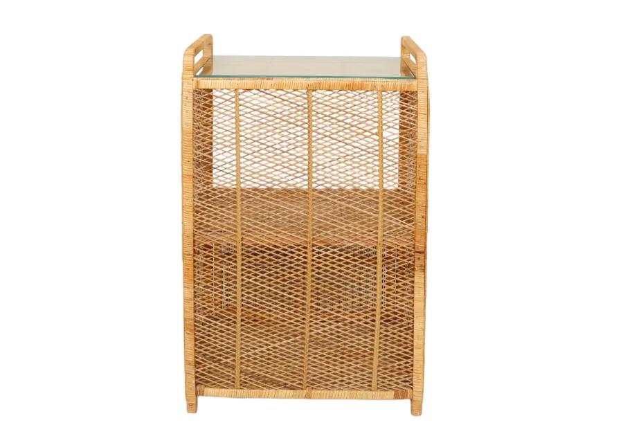 Rattan Bar Cabinet - Brown