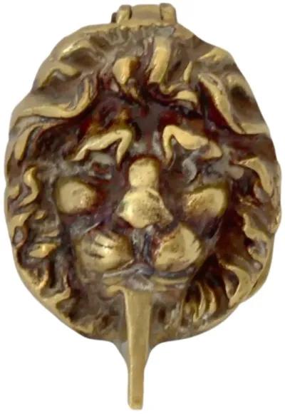 English Brass Lion Head Door Knocker