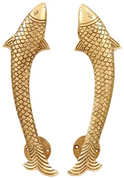 Gold Brass Fish Handles - a Pair