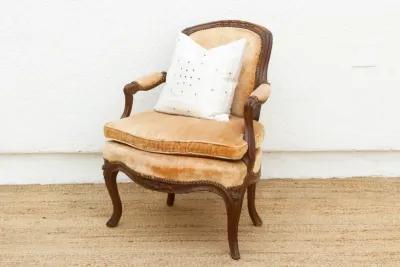 Antique French Carved Walnut Chair