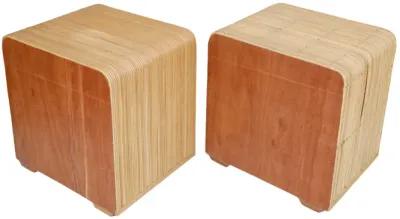 Pencil Reed Waterfall Nightstands - Set of 2