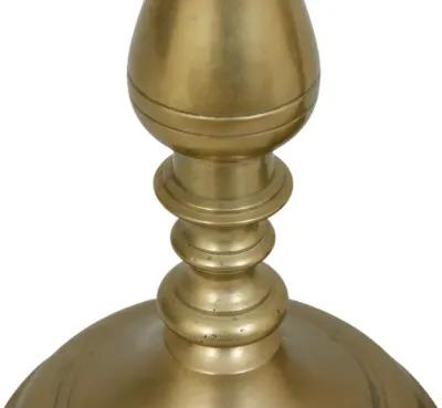 Turned Brass Candlestick Holders - a Pair