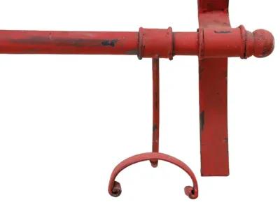 1920’s Red Wrought Iron Shelf