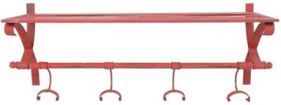 1920’s Red Wrought Iron Shelf