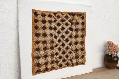 Geometric African Kuba Cloth Panel