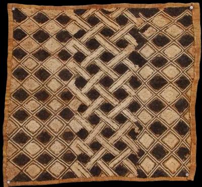 Geometric African Kuba Cloth Panel