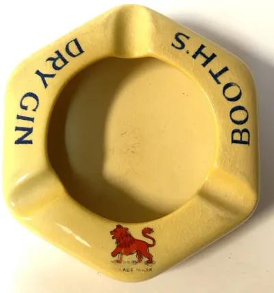 Gordon’s Dry Gin English Pub Ashtray - Yellow