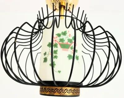 Caged Ivy Ceiling Light - 1960 - Red