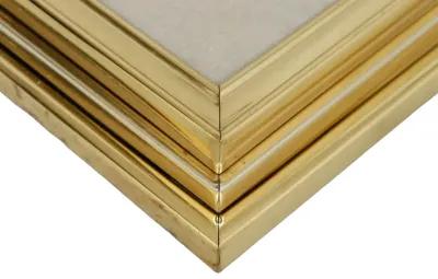 Vintage Brass Photo Frames - Set of 3 - Gold