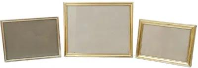 Vintage Brass Photo Frames - Set of 3 - Gold