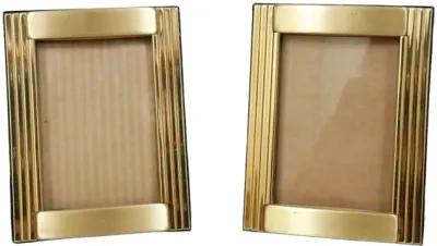 Hollywood Regency Photo Frames - a Pair - Gold