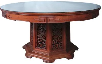 Rosewood Round Ming Dining Table