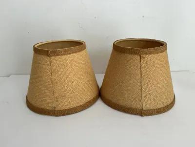 Wood Ship's Wheel Lamps & Shades - Set of 2 - Brown